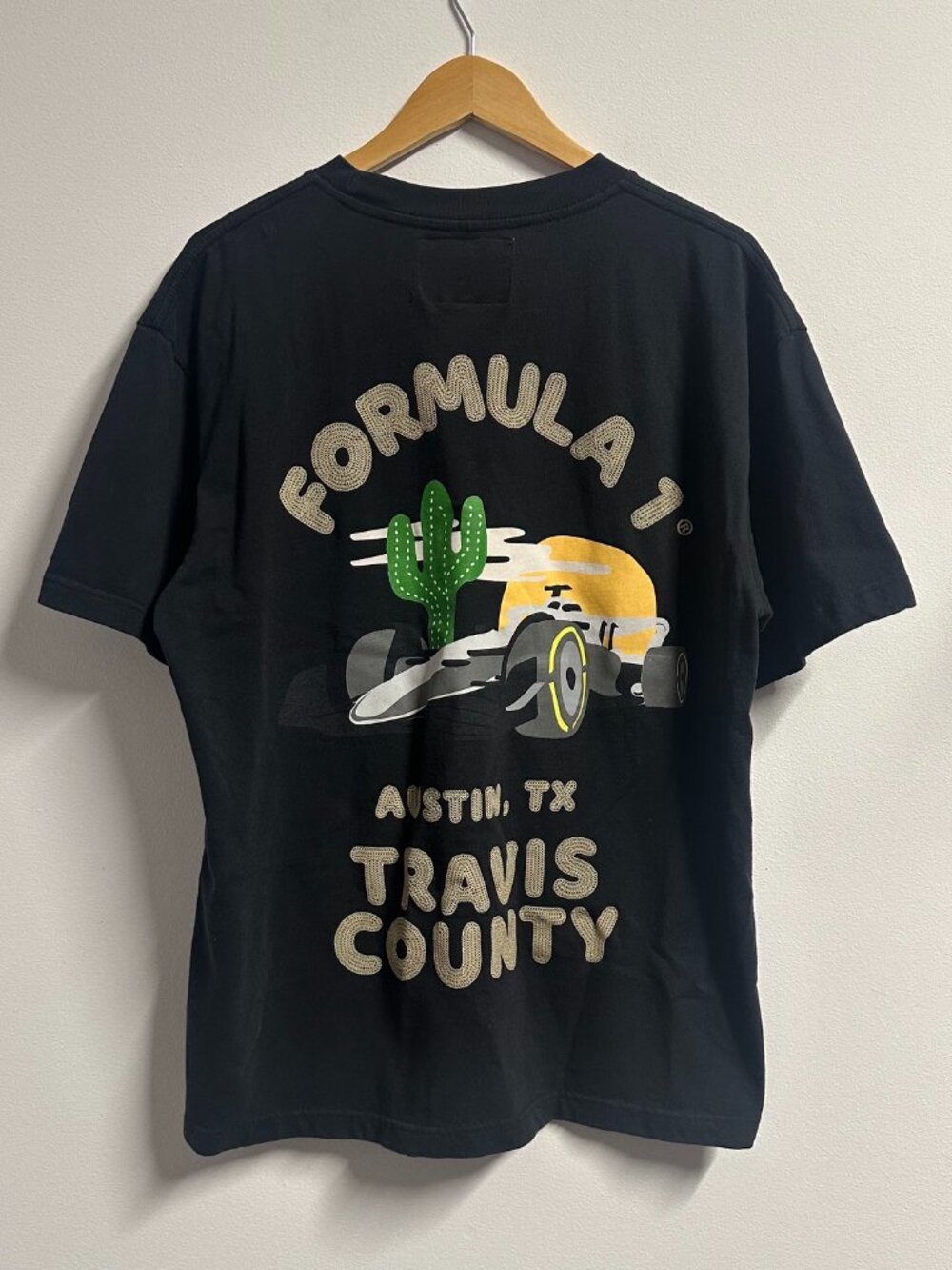 Formula 1 Racing Pacsun Tshirt Travis County Austin Texas Black Mens Large